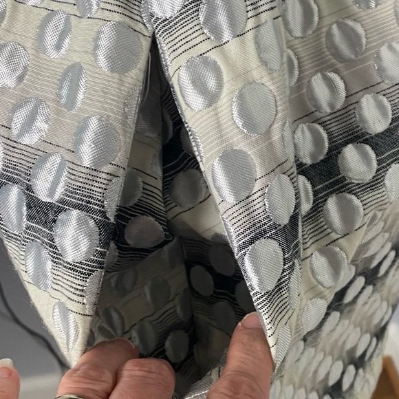 Aqua Metallic Bodycon Mini Dress Black Silver Summer Party Low Back Size Small - Picture 6 of 8